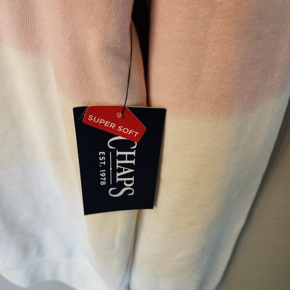 NWT Chaps Soft Womans L/S Sweatshirt Size XL Ombre Peach Tones - Picture 3 of 3
